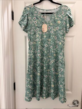 Women’s Floral Mint Green Dress - Brand